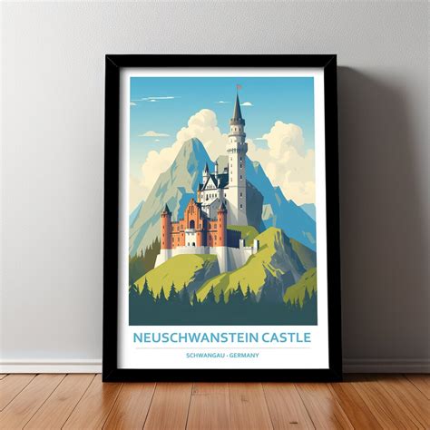 Neuschwanstein Castle Poster Travel Art Print Poster Print T