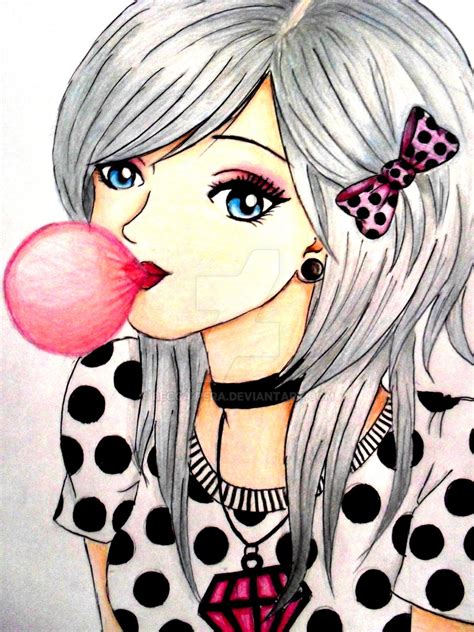 Bubble Gum Girl by Becca-Pera on DeviantArt