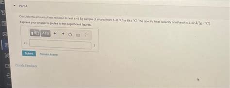 Solved 89 18 X Pri Part A Calculate The Amount Of Heat Chegg