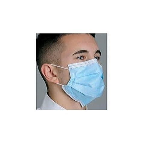 Cruzine Disposable Blue Green And White 3 Ply Elastic Surgical Face