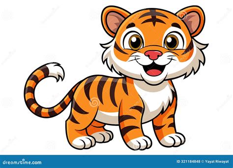 Logo Harimau. Maskot Kartun Lucu Dengan Latar Belakang Putih Vector ...