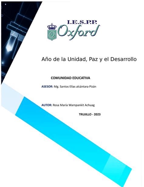 Educacion Comunitaria Caratula A O De La Unidad Paz Y El Desarrollo