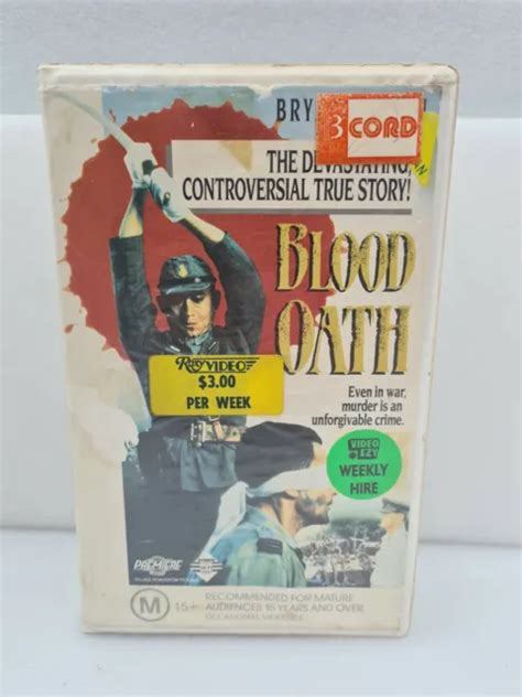 RARE VHS VIDEO Tape BLOOD OATH Big Box Ex Rental Video Ezy Brian