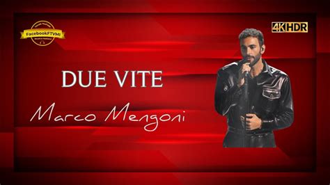 Marco Mengoni Due Vite Con Testo Lyrics Sanremo 2023 Youtube