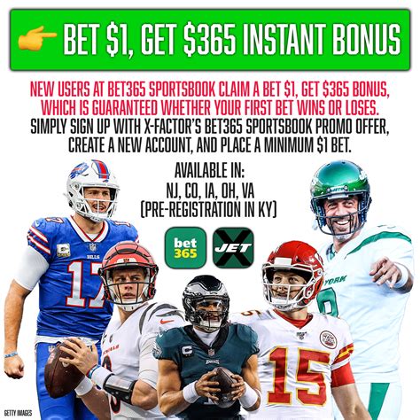 Bet365 Nfl Sportsbook Promo Bet 1 Get 365 Sign Up Bonus