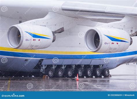 Closeup Of Antonov An225 The Largest Commercial Transport Aircraft Of