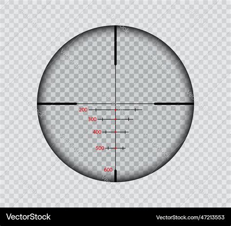 Military sniper rifle scope hunting sight reticle Vector Image