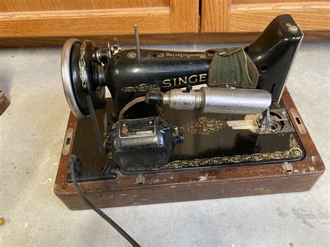 Vintage Singer Sewing Machine Bentwood Case Knee Control Ebay