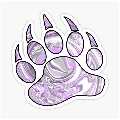 Uca Bear Claw Purpleblack Sticker For Sale By Hanwatk Redbubble