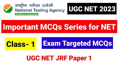 Class Ugc Net Important Mcqs Series Nta Ugc Net Pyqs Paper Ugc