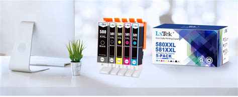 LxTek 580XXL 581XXL Ink Cartridge Replacement For Canon PGI 580 CLI 581