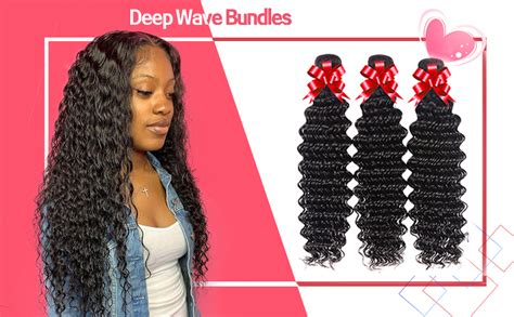 Amazon Brazilian Deep Wave Bundles With Frontal Unprocessed