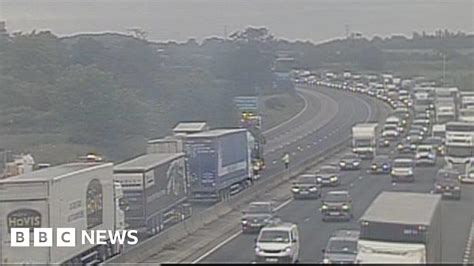 Five Lorry Crash Causes Two Hour Delays Near Knutsford Manchester