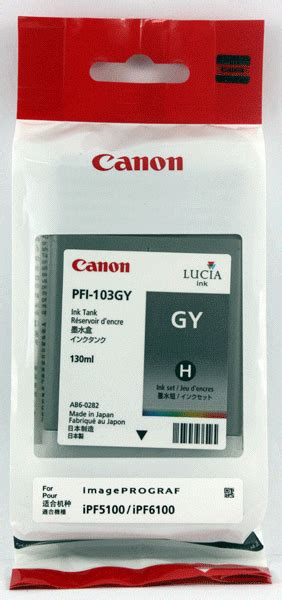 Canon PFI 103GY Cartus Cerneala Grey 130 Ml