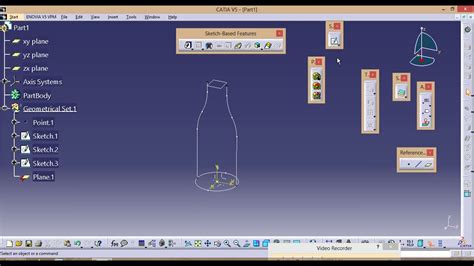 Catia Bottle Design How To Make Bottle In Catia Part 1 CAD