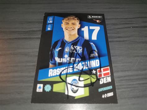 Rasmus Hojlund Hand Signed Autograph Rookie Sticker 28 Atalanta 2022