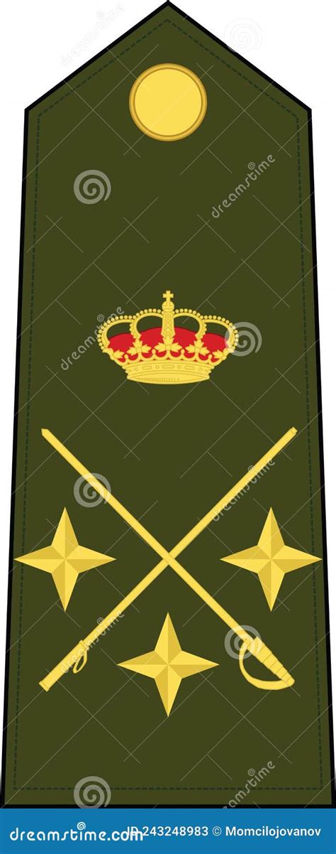 Shoulder Army Mark Insignia of the Spanish LIEUTENANT GENERAL Stock Vector - Illustration of ...