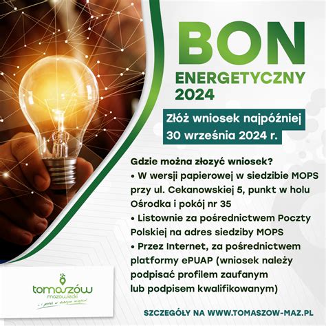 Bon Energetyczny Wnioski Ju Od Sierpnia Roku Urz D