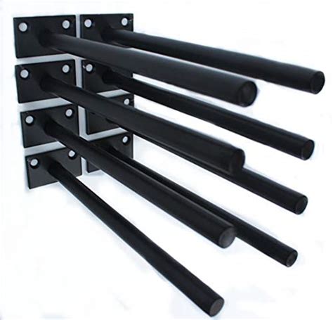 Pcs Black Solid Steel Floating Shelf Bracket Blind Shelf Supports