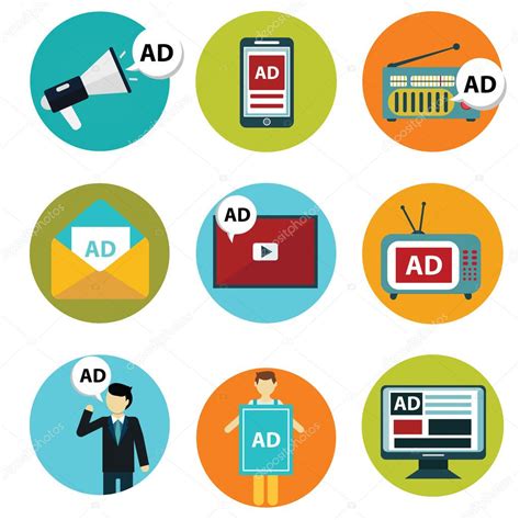 Digital Marketing And Advertising Icons Stock Vector Image By ©royalty