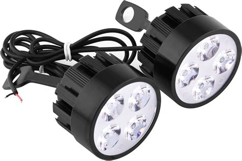 Keenso V Motorcycle Spotlights Pcs W Leds Universal Waterproof