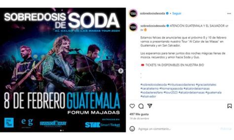 Concierto De La Banda Tributo Sobredosis De Soda En Guatemala Febrero