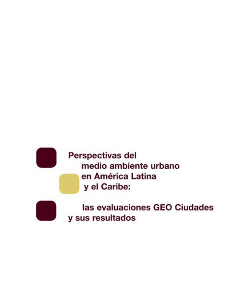 Pdf Perspectivas Del Medio Ambiente Urbano En América Latina Y El