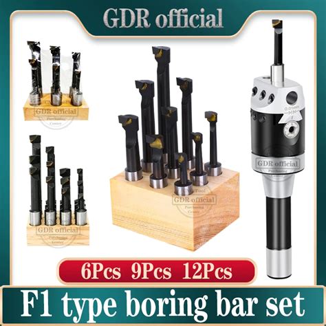 F Boring Cutter Shank Boring Bar Set Tungsten Carbide Bar Boring Head