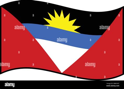 Flag Of Antigua And Barbuda An Illustration Of The Flag Of Antigua