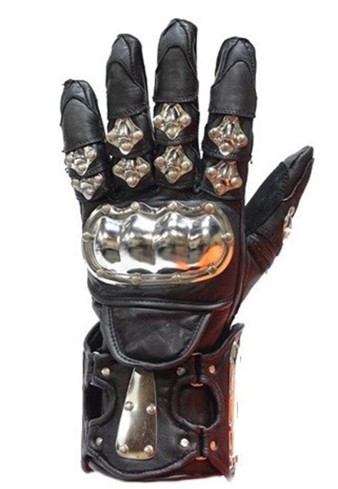 Motorcycle Racing Gloves with Metal Knuckle Protector