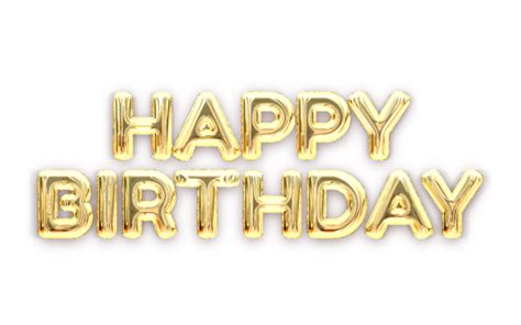 Happy Birthday Text Gold Png Transparent Images Free Download Vector