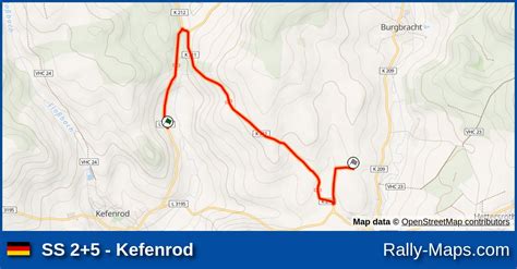 Ss Kefenrod Stage Map Main Kinzig Rallye Rally Maps