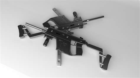 3d render of the SMG Vector on Behance