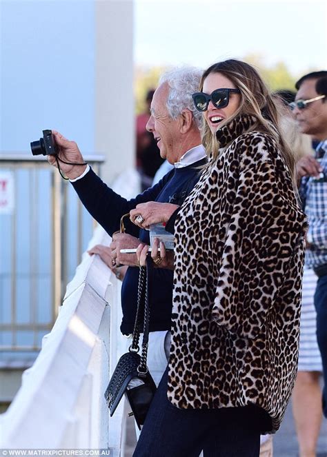 Elle Macpherson Sports Leopard Print Coat As She Steps Out With Gilles