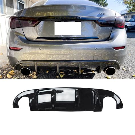 NINTE Rear Diffuser For Infiniti Q50 2014-2017 Rear Bumper Lip ABS ...