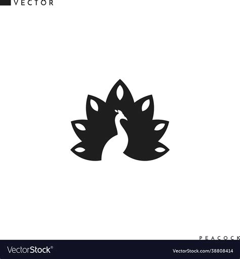 Peacock silhouette Royalty Free Vector Image - VectorStock