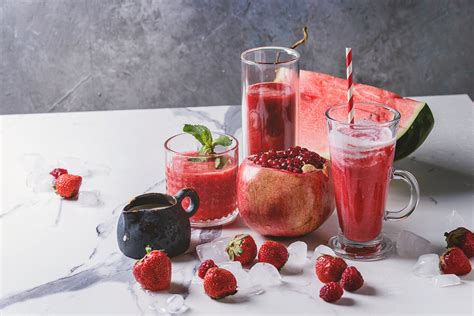 Download Still Life Drink Pomegranate Strawberry Fruit Berry Food