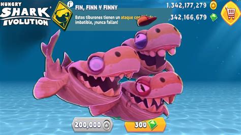 Hungry Shark Evolution JUGANDO CON FIN FINN Y FINNY ENEMIGO YouTube