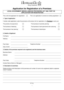 Fillable Online Premises Application Form Fax Email Print PdfFiller