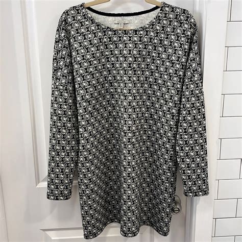 Zara Trafaluc Black White Moroccan Pattern Tunic Dr Gem