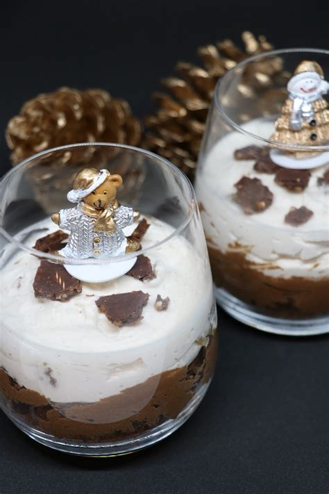 The Cook Time Verrine de mousse au chocolat mousse aux marrons glacés