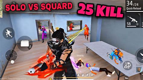 99 Headshot Rate Solo Vs Squard 25 Kill Full Rush Gameplay