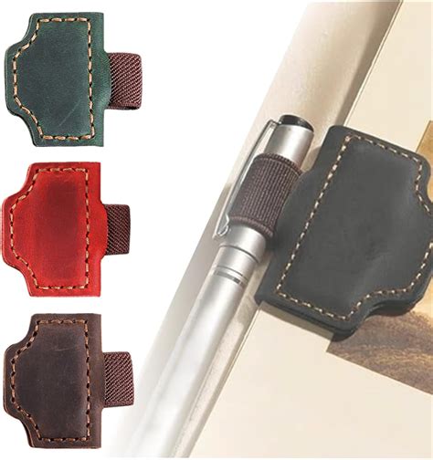 Bygone Mark Bookmark with Pen Holder, Personalized Magnetic Leather Pen