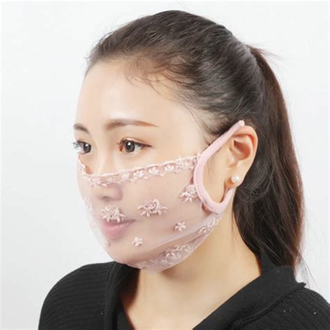 Girl Sunscreen Mask Female Spring Summer Masks New Fashion Flower Lace