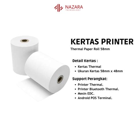 Kertas Thermal Mm X Mm Nazara Online Shop