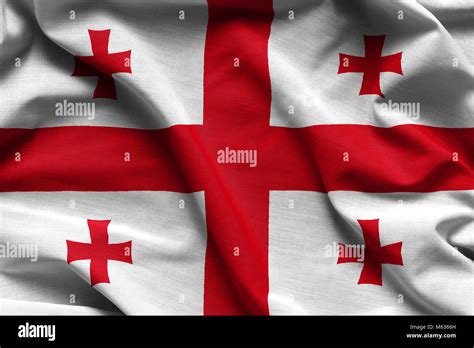 Georgia Waving Flag Stock Photo Alamy