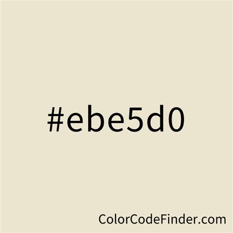 Cauliflower Color Code Is Ebe5d0