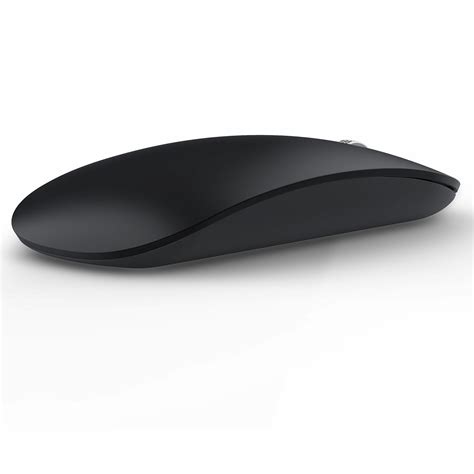 Uiosmuph Wireless Mouse Rechargeable USB C Computer Mouse Silent with USB Receiver Matte Black ...