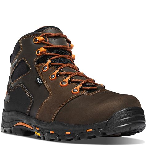 Danner Men S Vicious Met Guard Gtx Safety Boots Brown Orange Elliottsboots