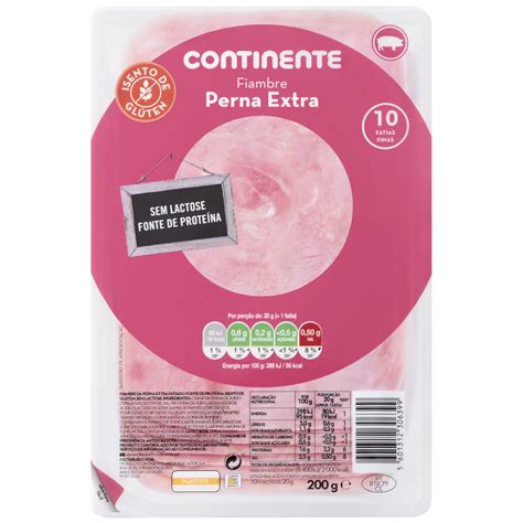 Fiambre Da Perna Extra Fatiado Continente Emb Gr Continente Online